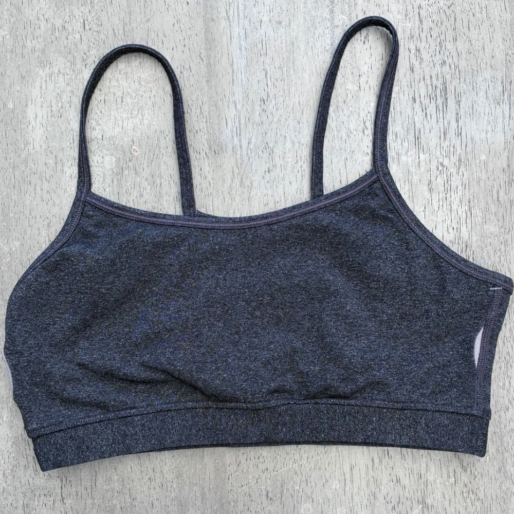 GapFit Womens Gray Heathered Low Impact Spaghetti Strap Sports Bra Size M